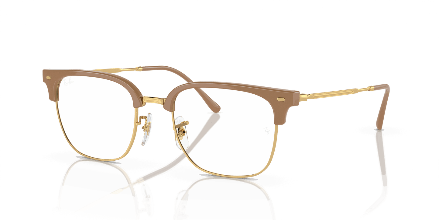 [Demo Lens Lenses, Polished Beige On Gold Frame]