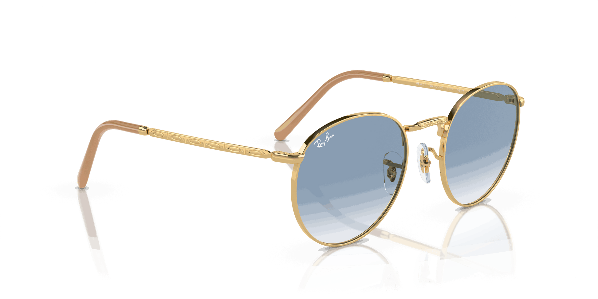 [Blue Lenses, Polished Arista Gold Frame]