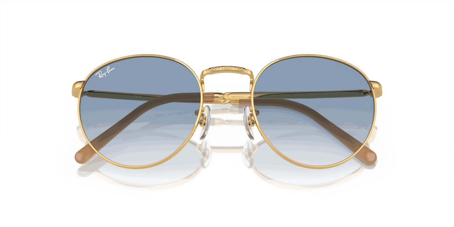 [Blue Lenses, Polished Arista Gold Frame]