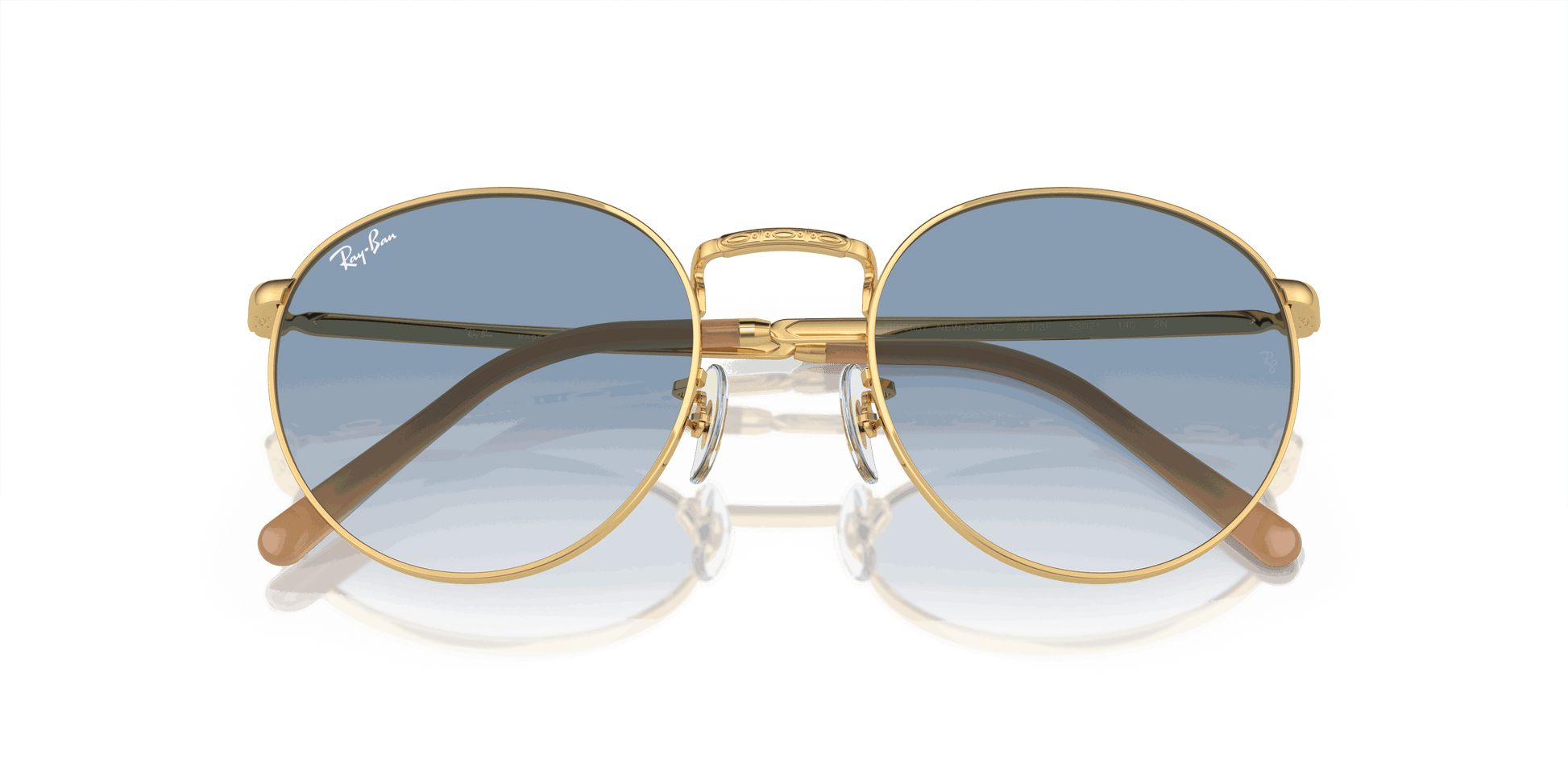 [Blue Lenses, Polished Arista Gold Frame]
