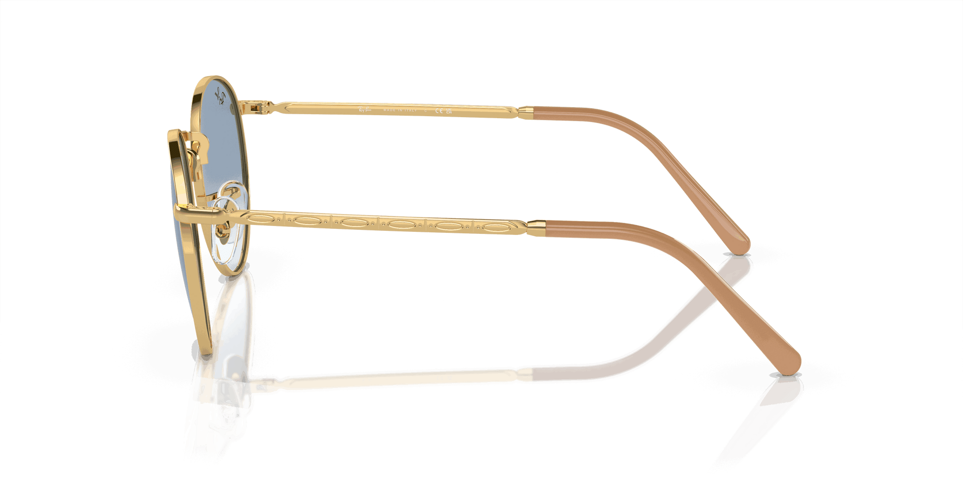[Blue Lenses, Polished Arista Gold Frame]