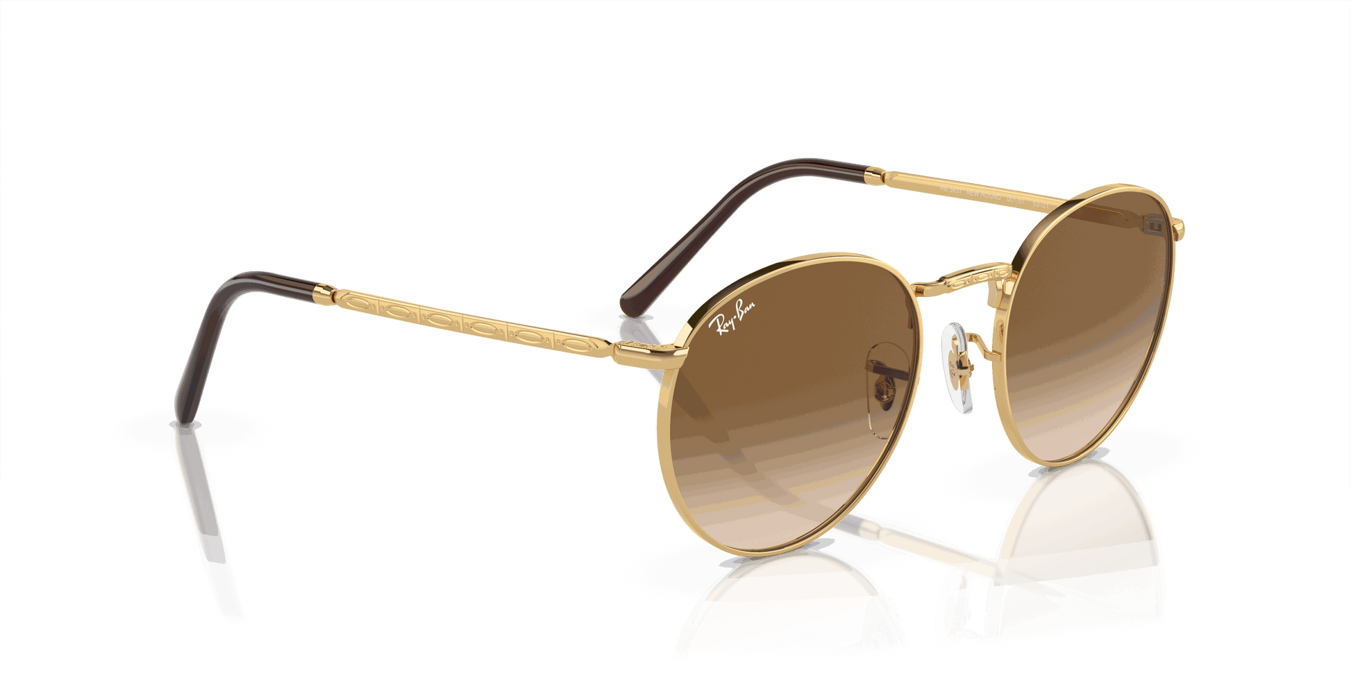 [Light Brown Lenses, Polished Arista Gold Frame]