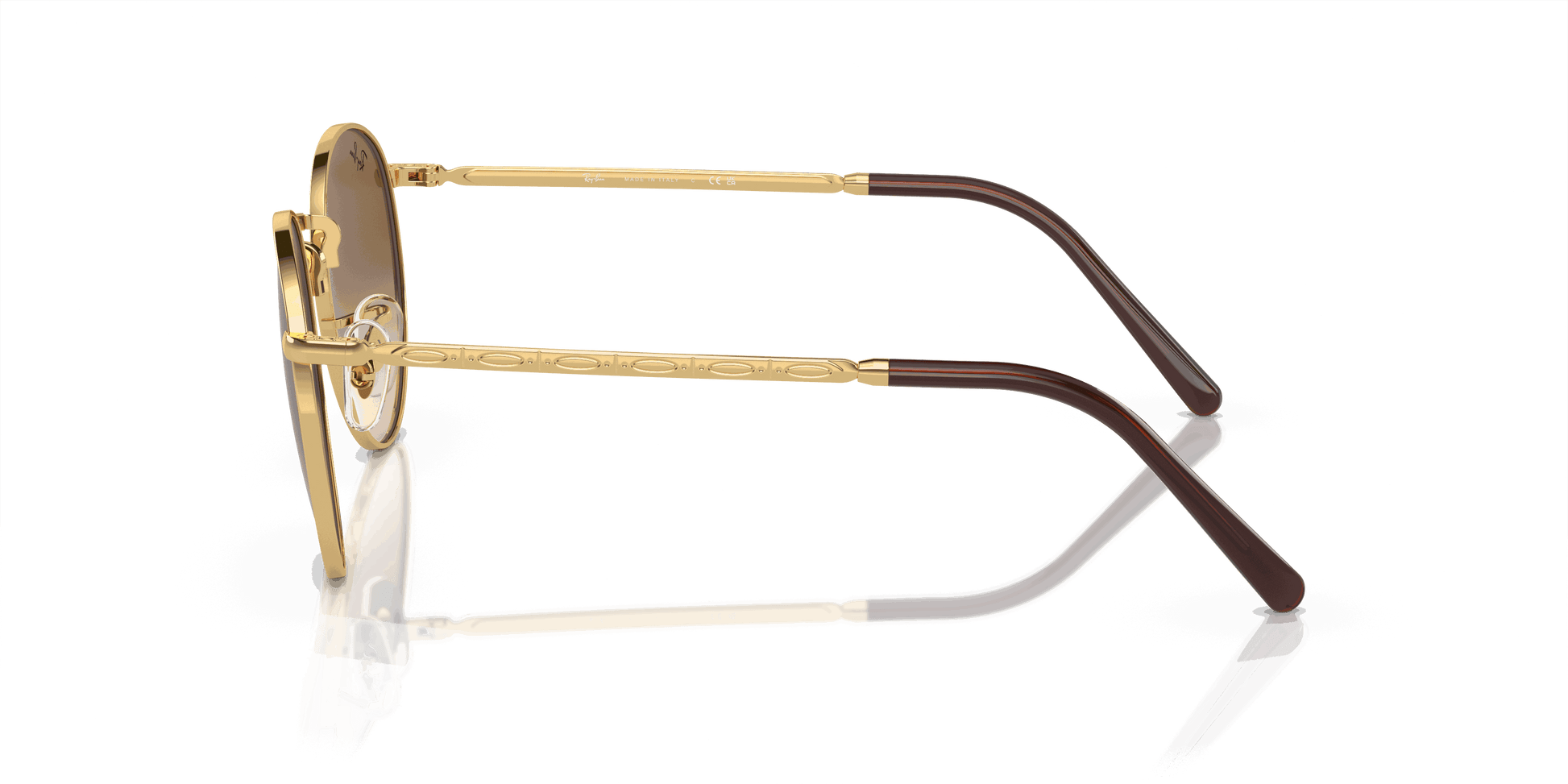 [Light Brown Lenses, Polished Arista Gold Frame]