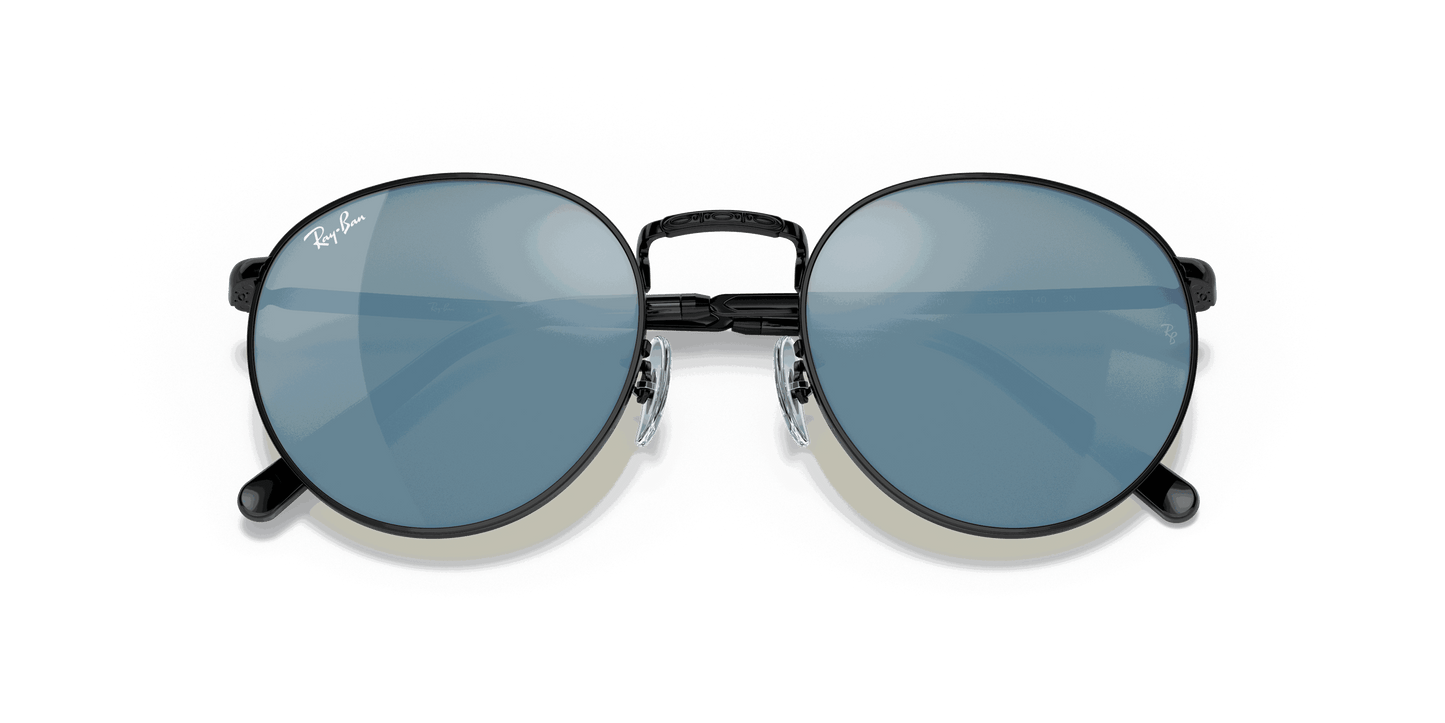 [Green Mirror Blue Lenses, Polished Black Frame]
