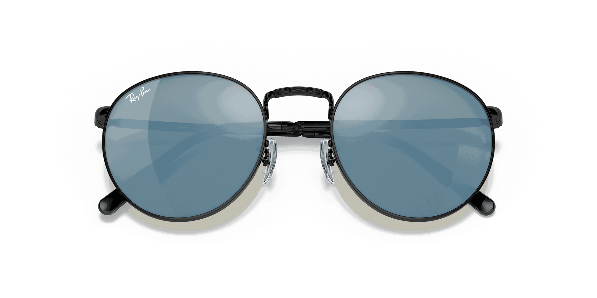 [Green Mirror Blue Lenses, Polished Black Frame]