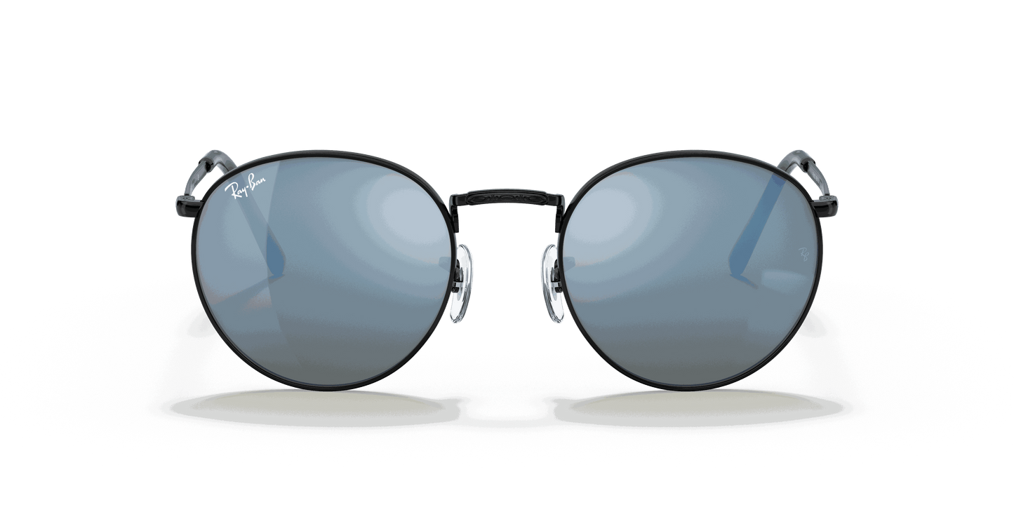 [Green Mirror Blue Lenses, Polished Black Frame]