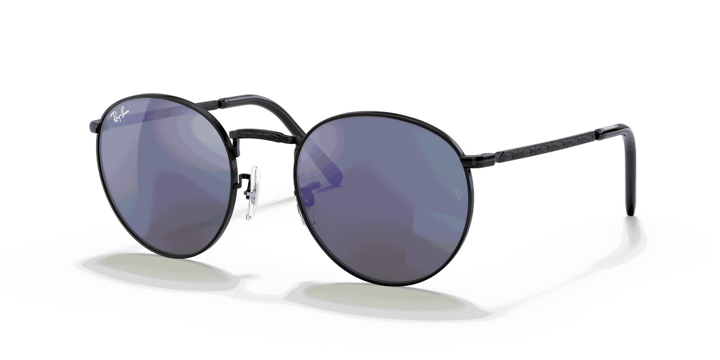 [Green Mirror Blue Lenses, Polished Black Frame]