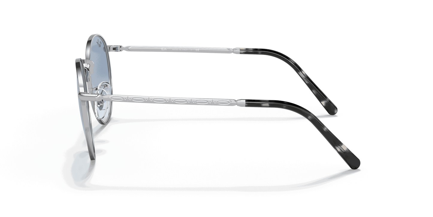 [Clear Gradient Blue Lenses, Polished Silver Frame]