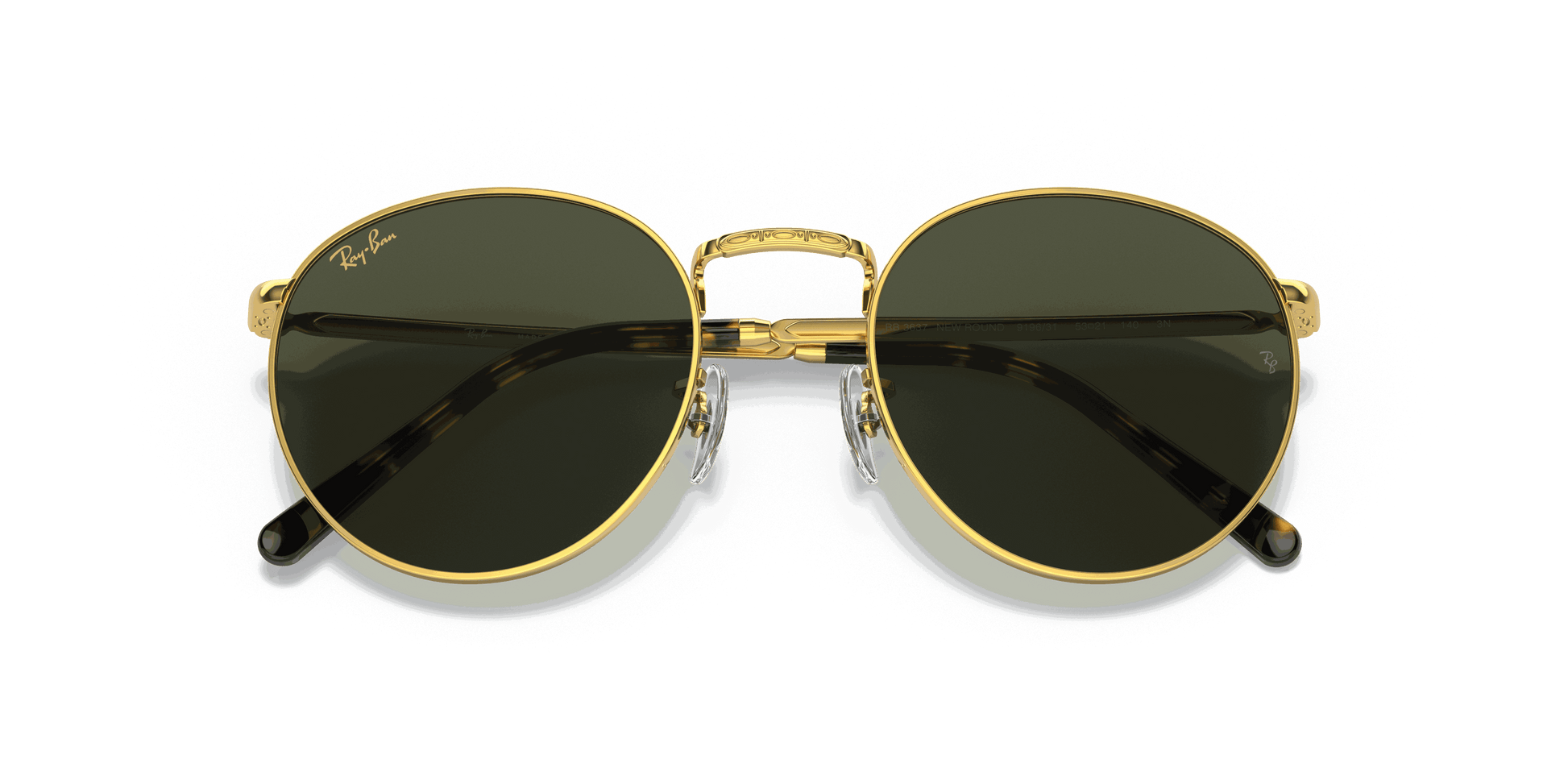 [Green Lenses, Polished Gold Frame]