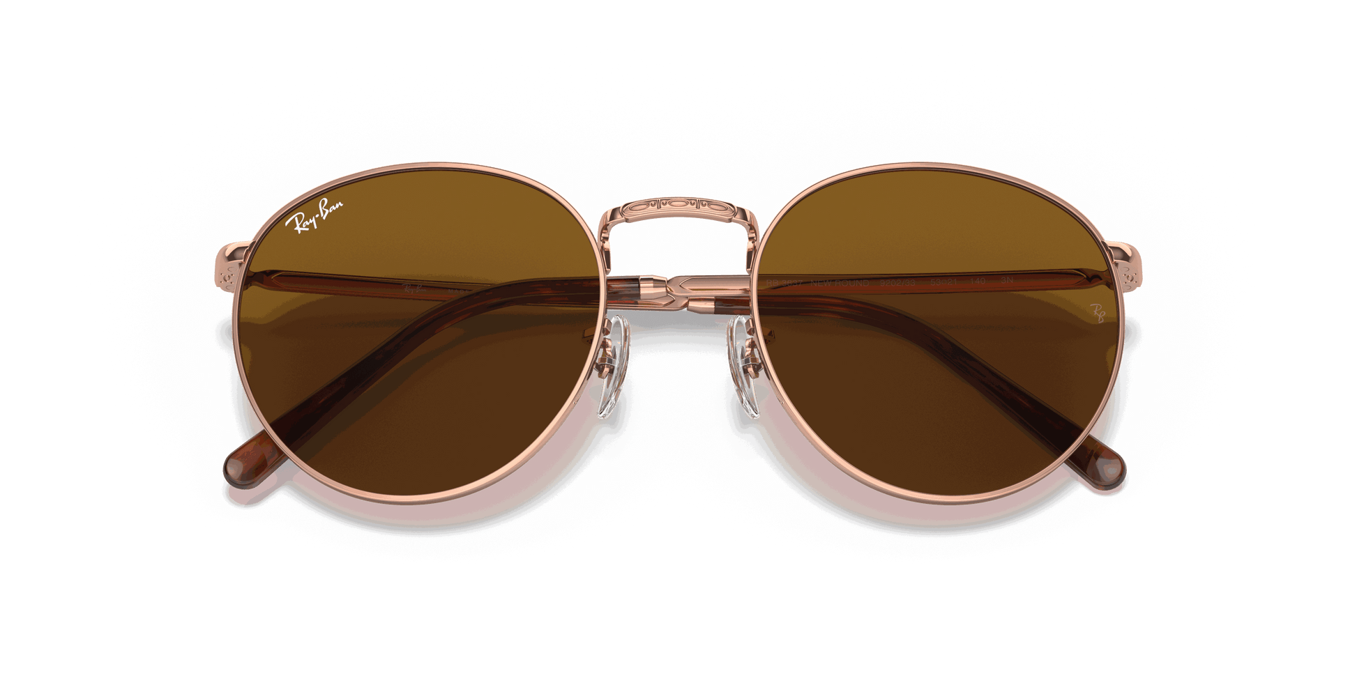 [Brown Lenses, Polished Rose Gold Frame]