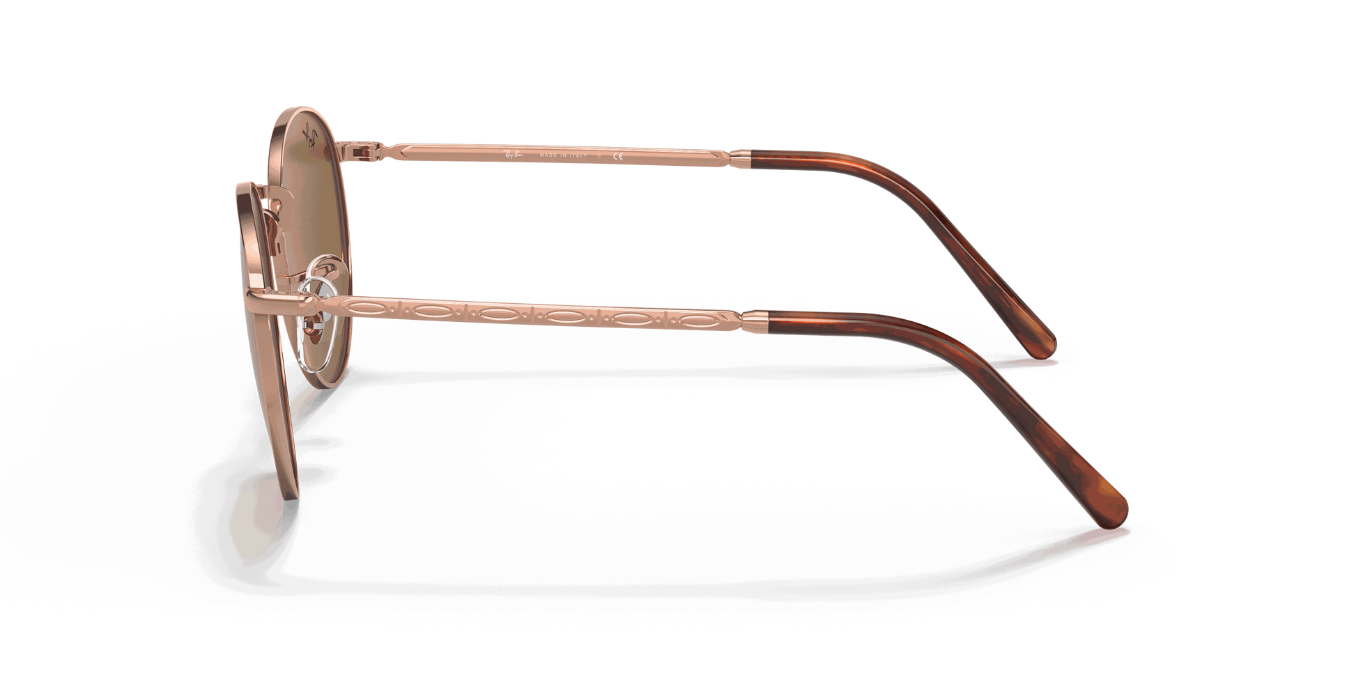[Brown Lenses, Polished Rose Gold Frame]