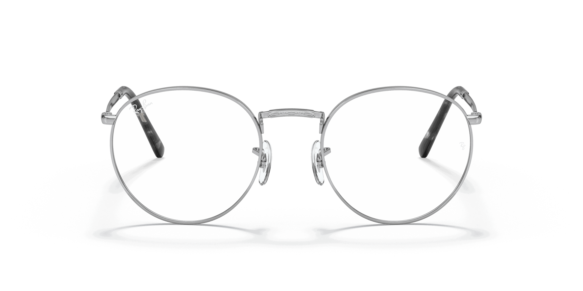 [Clear Lenses, Polished Silver Frame]