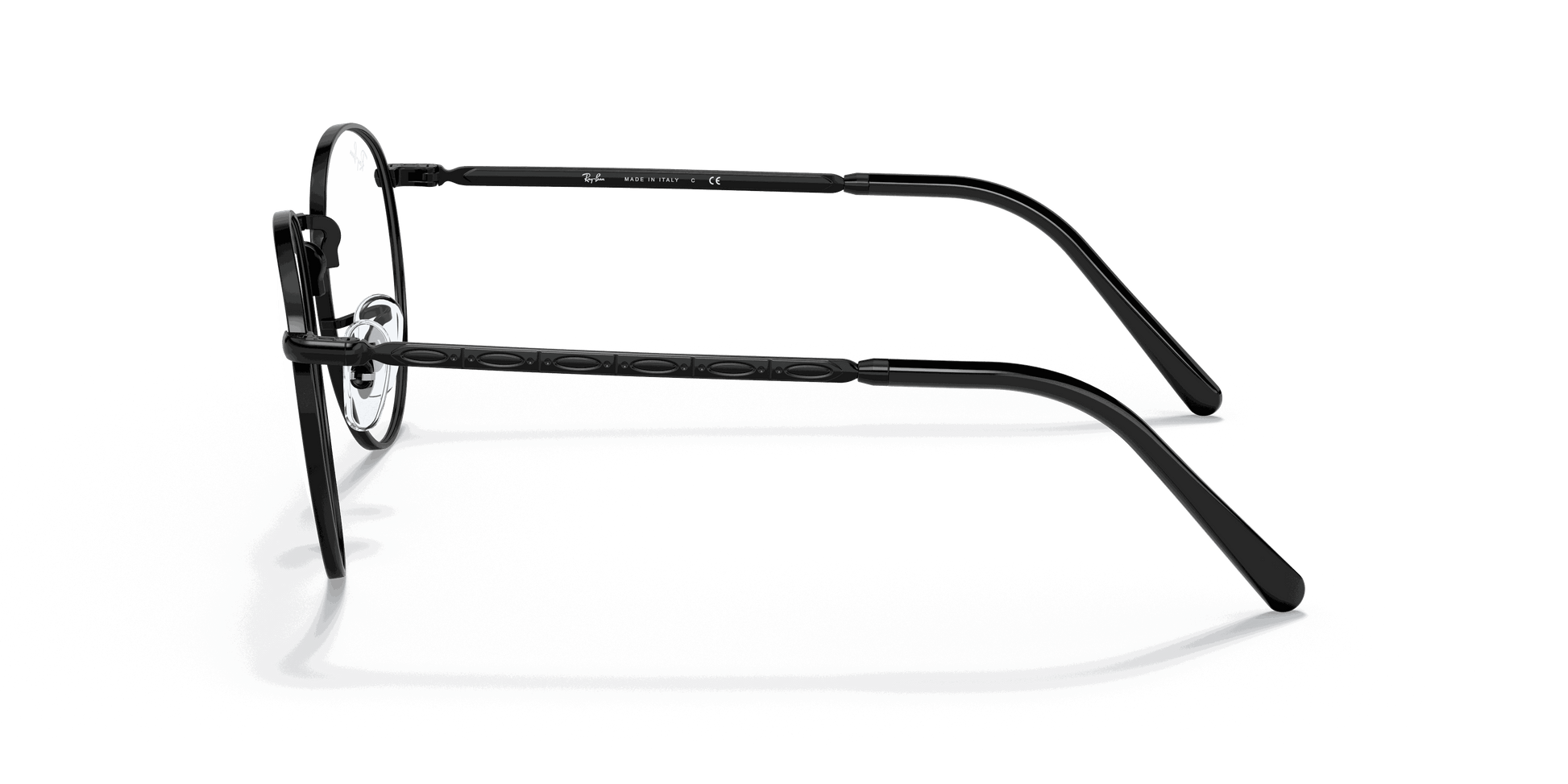 [Clear Lenses, Polished Black Frame]