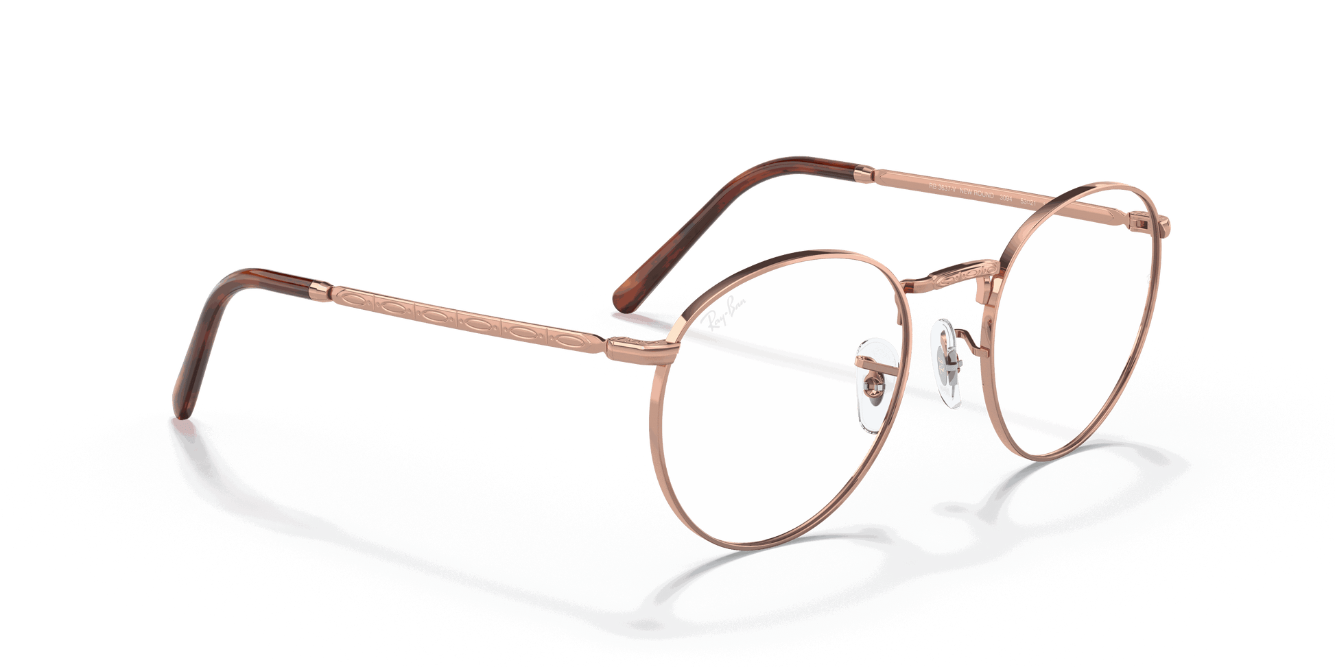 [Clear Lenses, Polished Rose Gold Frame]