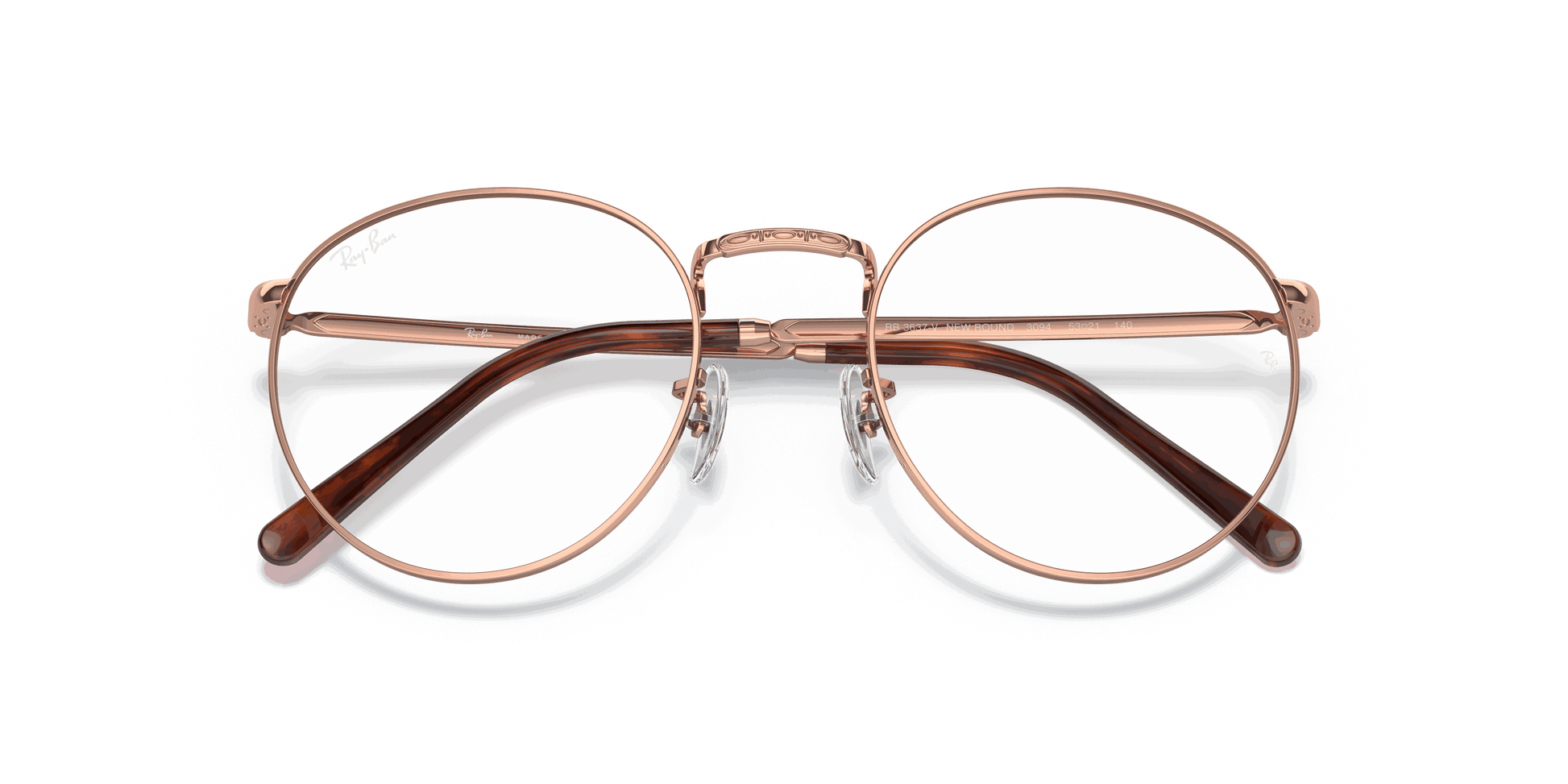 [Clear Lenses, Polished Rose Gold Frame]