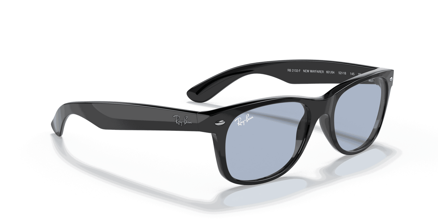 [Blue/Grey Classic Lenses, Polished Black Frame]