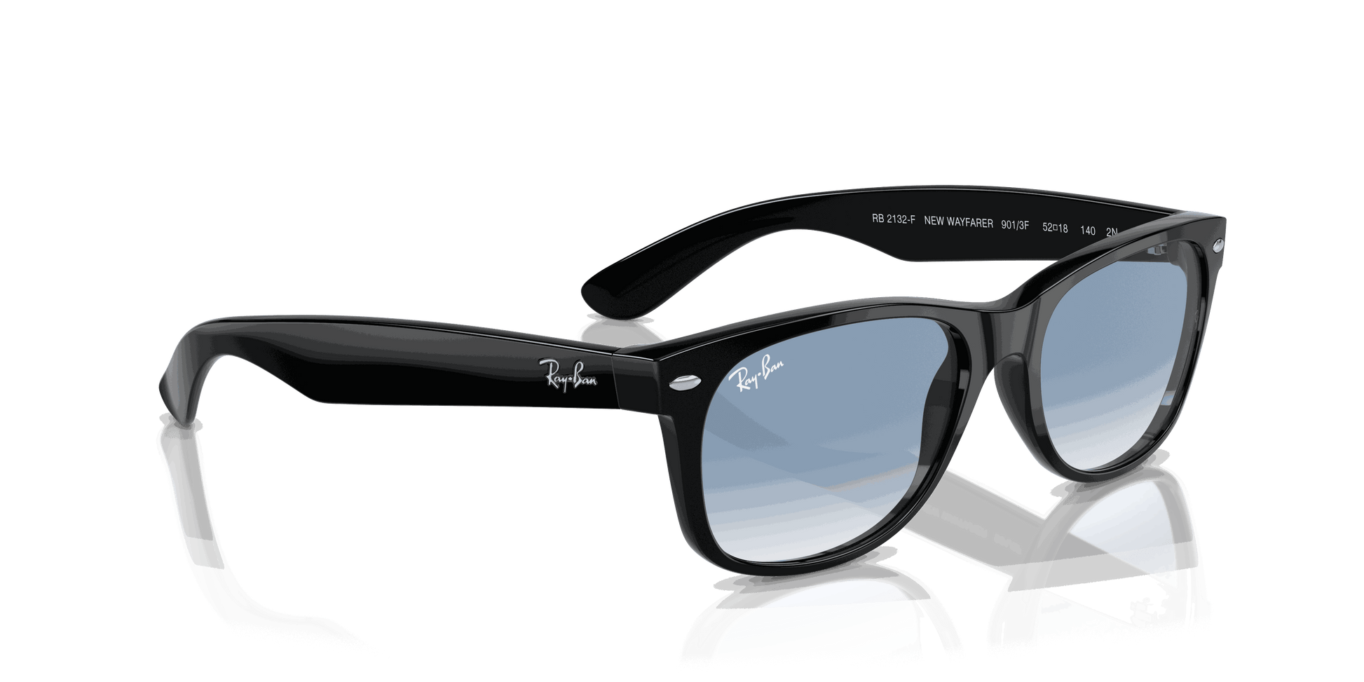 [Blue Lenses, Polished Black Frame]