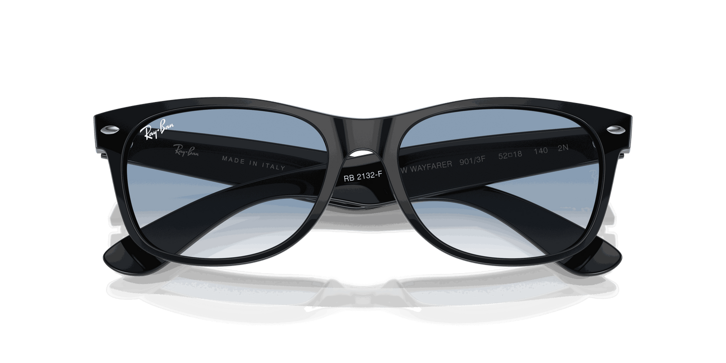 [Blue Lenses, Polished Black Frame]