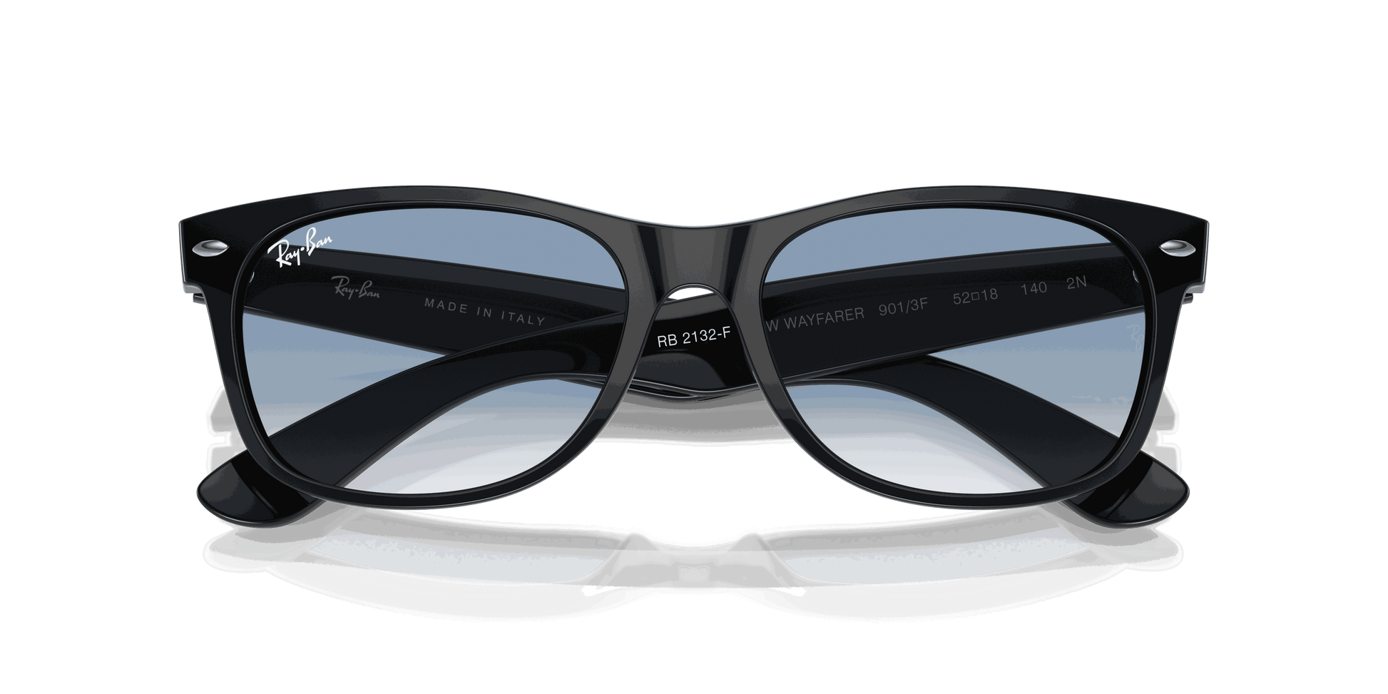 [Blue Lenses, Polished Black Frame]