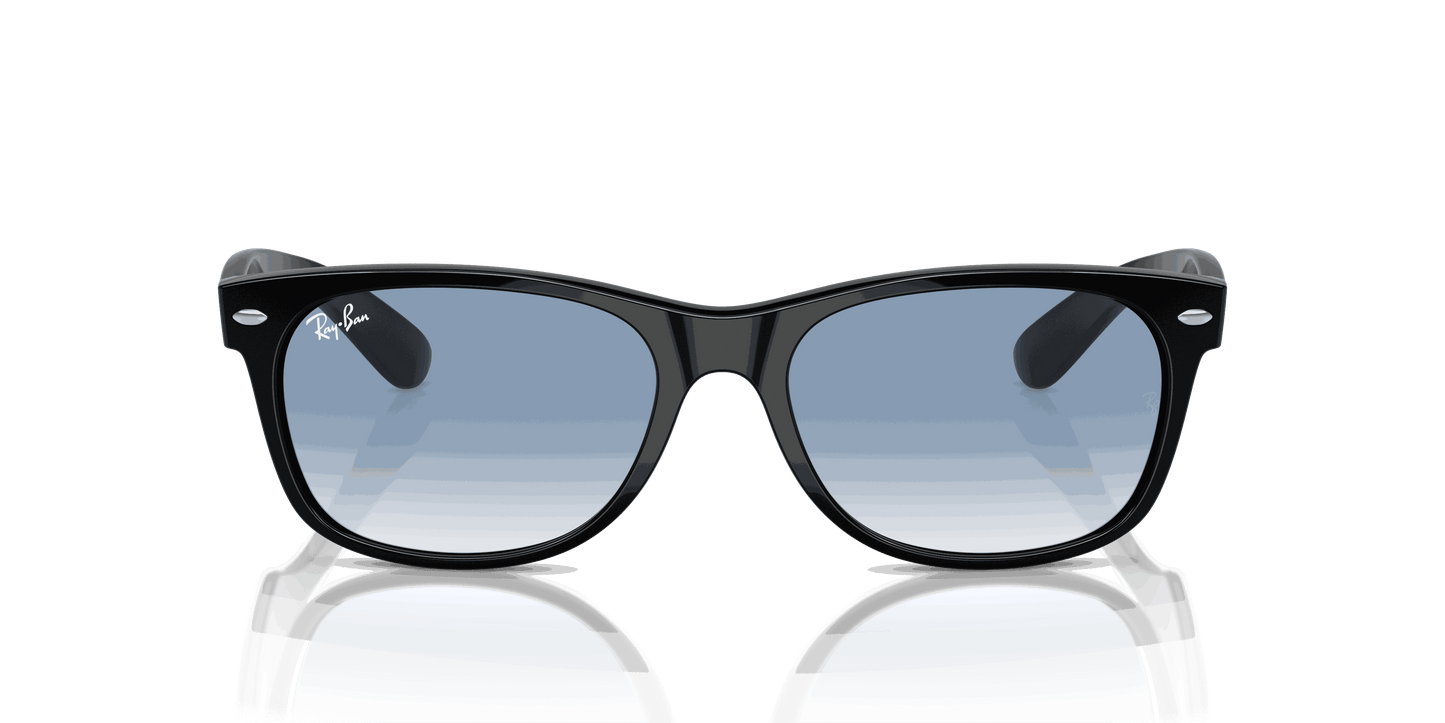 [Blue Lenses, Polished Black Frame]