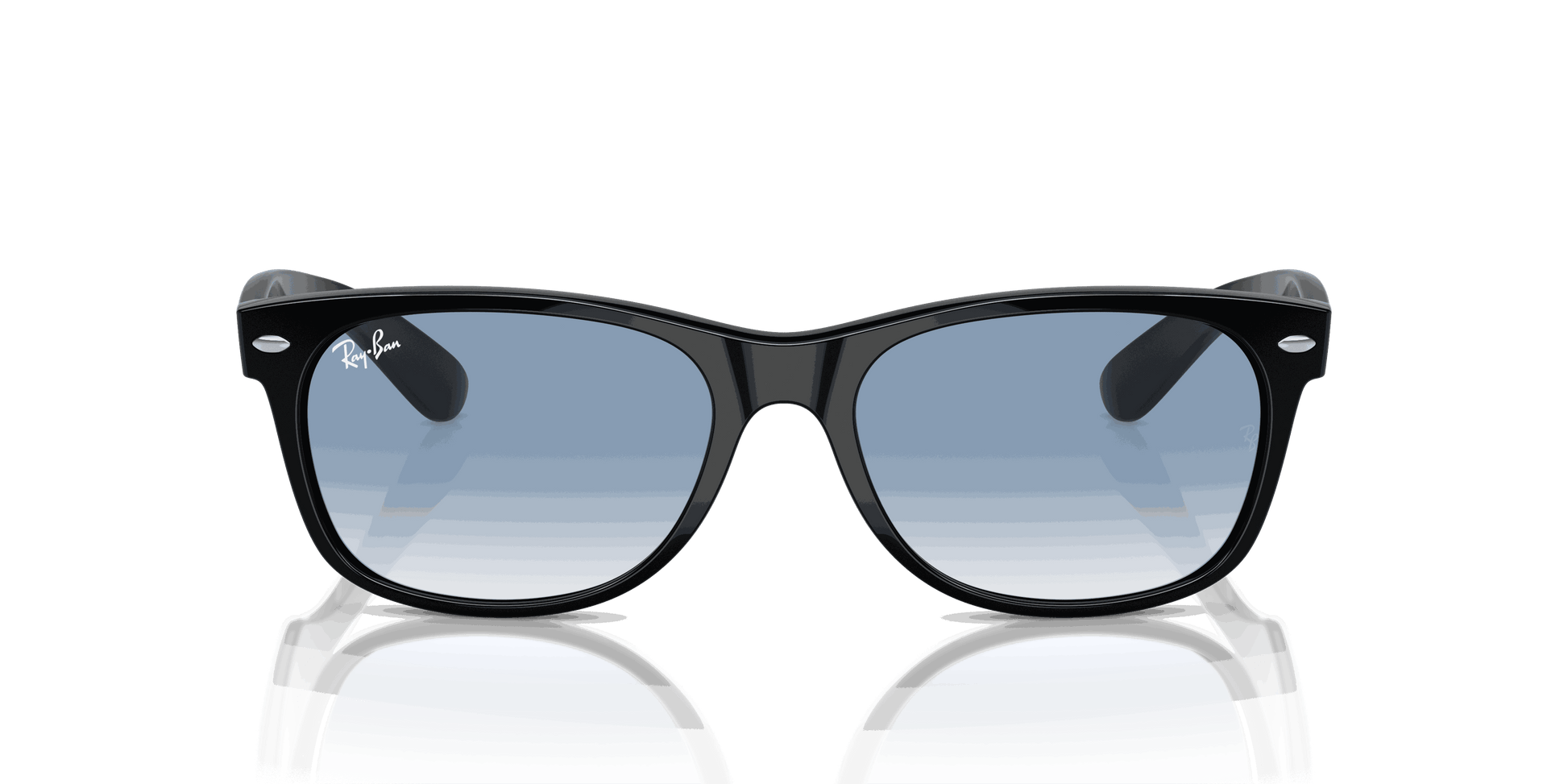 [Blue Lenses, Polished Black Frame]