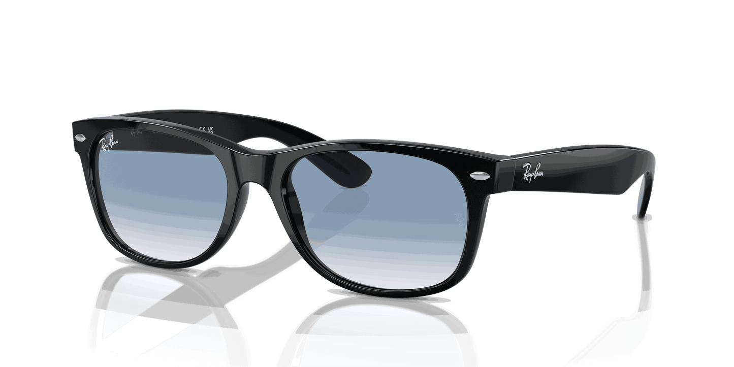 [Blue Lenses, Polished Black Frame]