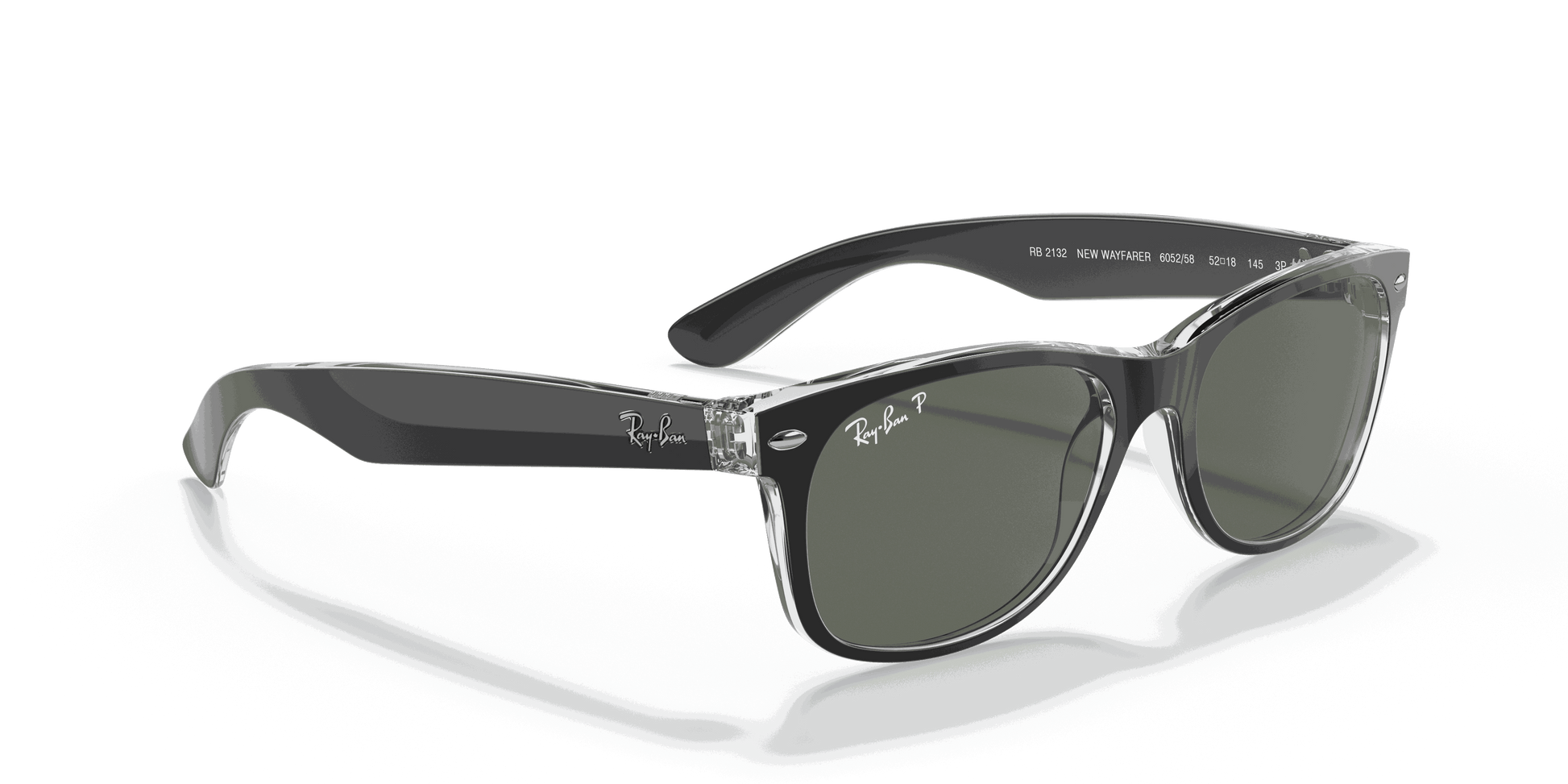 [Polarized Green Classic G-15 Lenses, Matte Black On Transparent Frame]