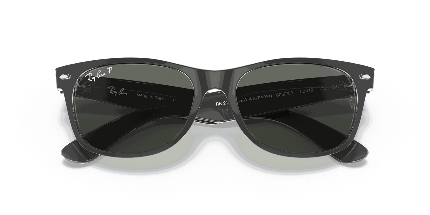 [Polarized Green Classic G-15 Lenses, Matte Black On Transparent Frame]