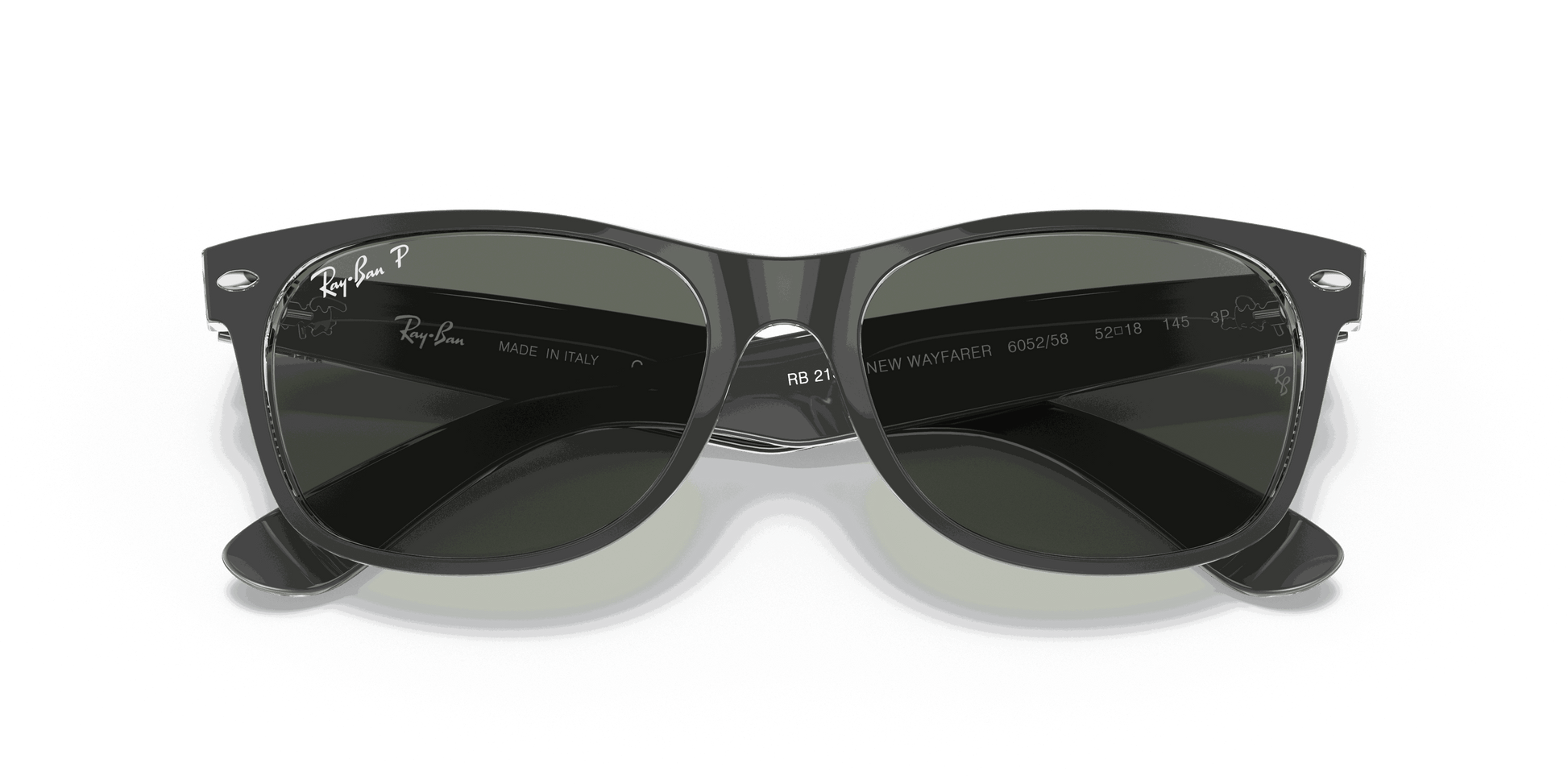 [Polarized Green Classic G-15 Lenses, Matte Black On Transparent Frame]
