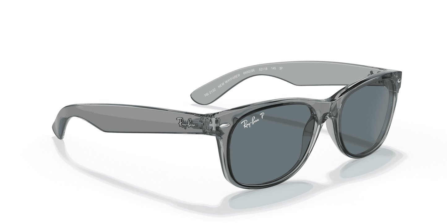 [Dark Blue Lenses, Polished Transparent Grey Frame]