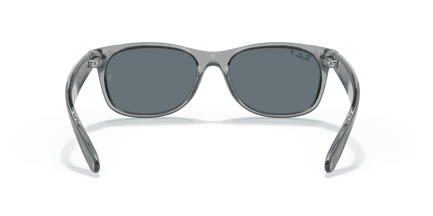[Dark Blue Lenses, Polished Transparent Grey Frame]