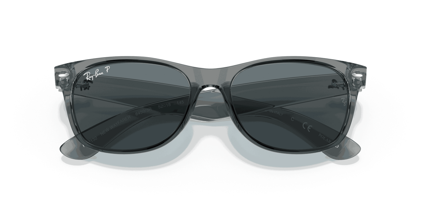 [Dark Blue Lenses, Polished Transparent Grey Frame]