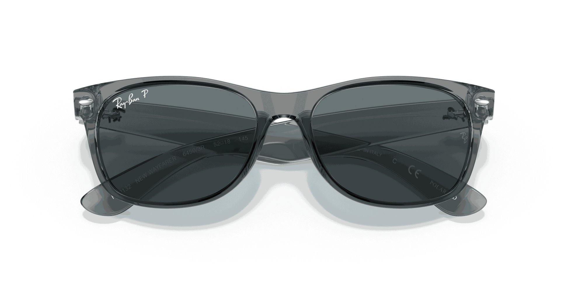 [Dark Blue Lenses, Polished Transparent Grey Frame]