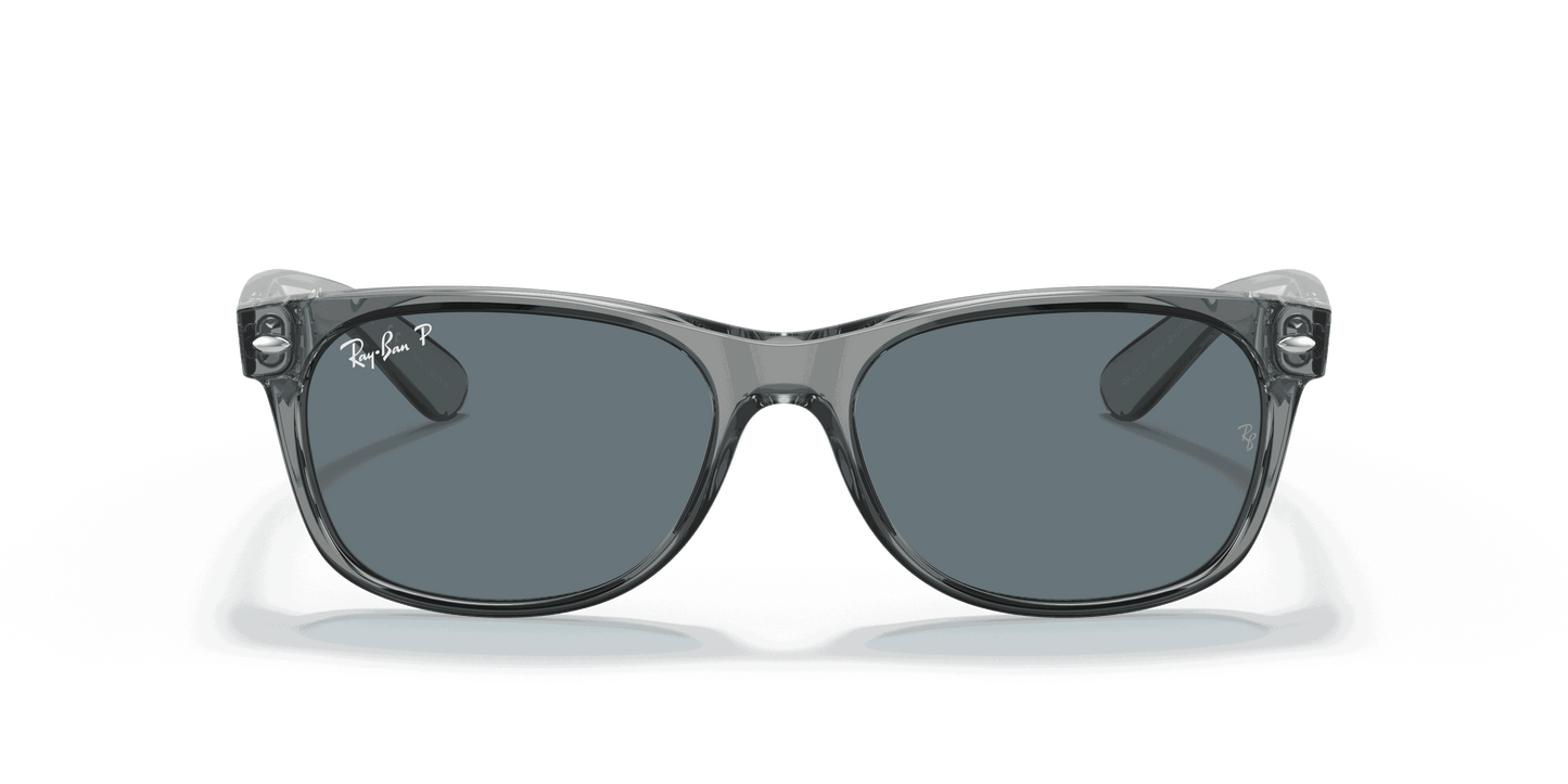[Dark Blue Lenses, Polished Transparent Grey Frame]