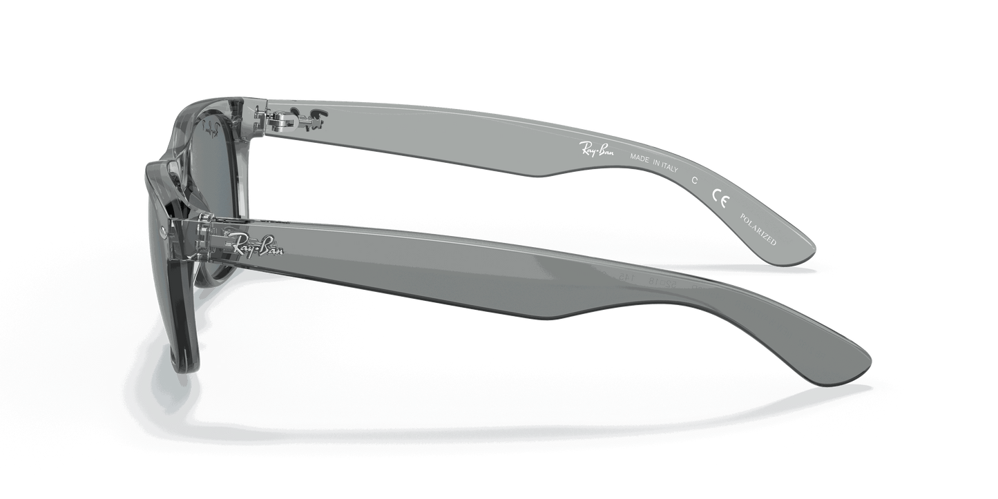 [Dark Blue Lenses, Polished Transparent Grey Frame]