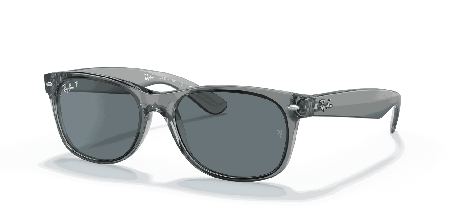 [Dark Blue Lenses, Polished Transparent Grey Frame]