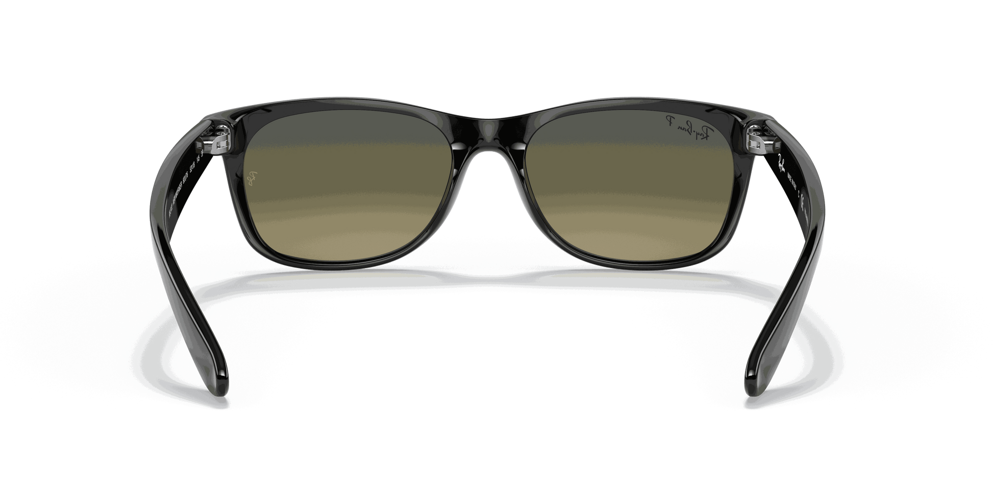 [Polarized Blue/Green Gradient Lenses, Polished Black Frame]