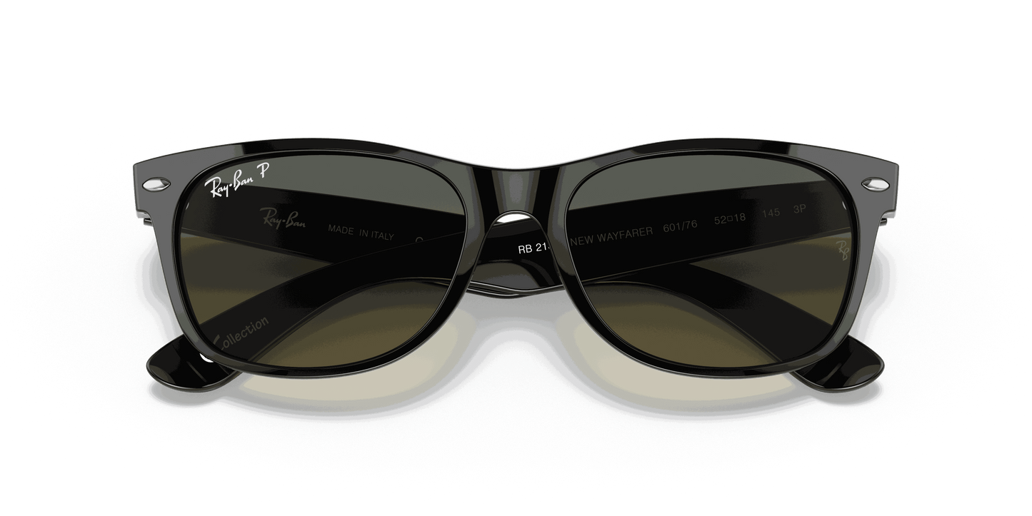 [Polarized Blue/Green Gradient Lenses, Polished Black Frame]