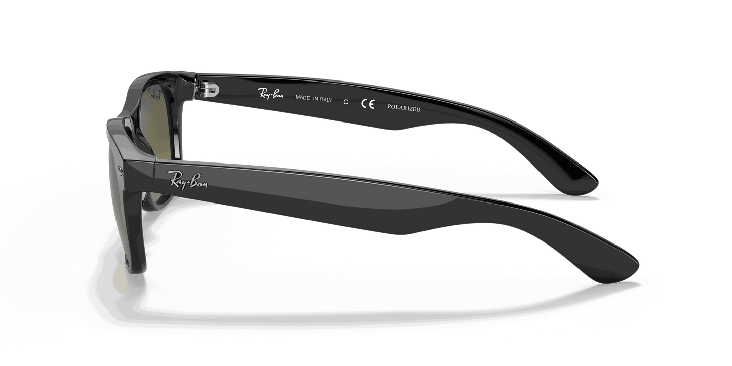 [Polarized Blue/Green Gradient Lenses, Polished Black Frame]