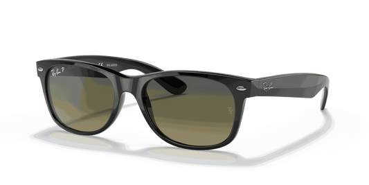 [Polarized Blue/Green Gradient Lenses, Polished Black Frame]