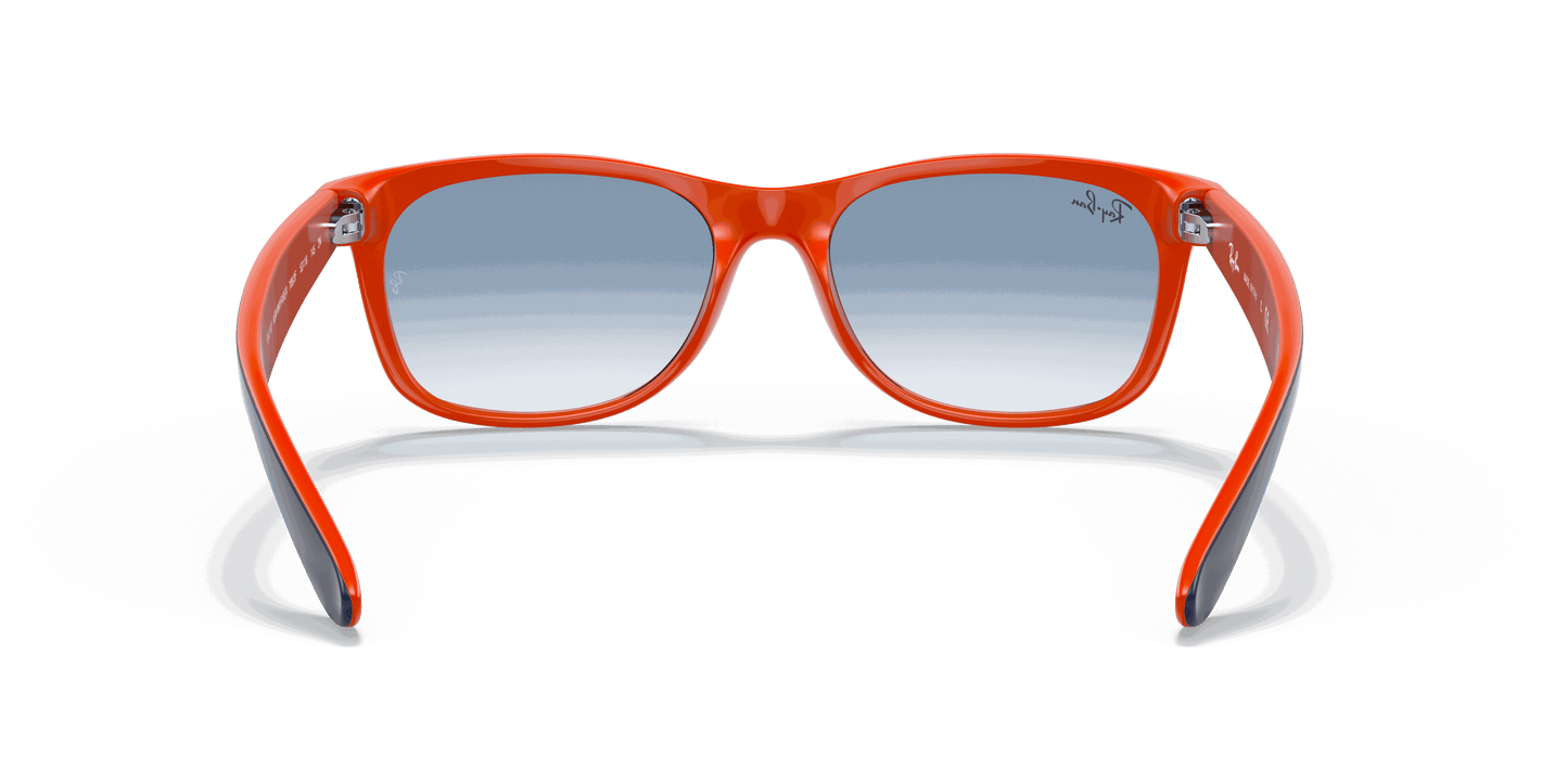 [Light Blue Gradient Lenses, Polished Blue On Orange Frame]