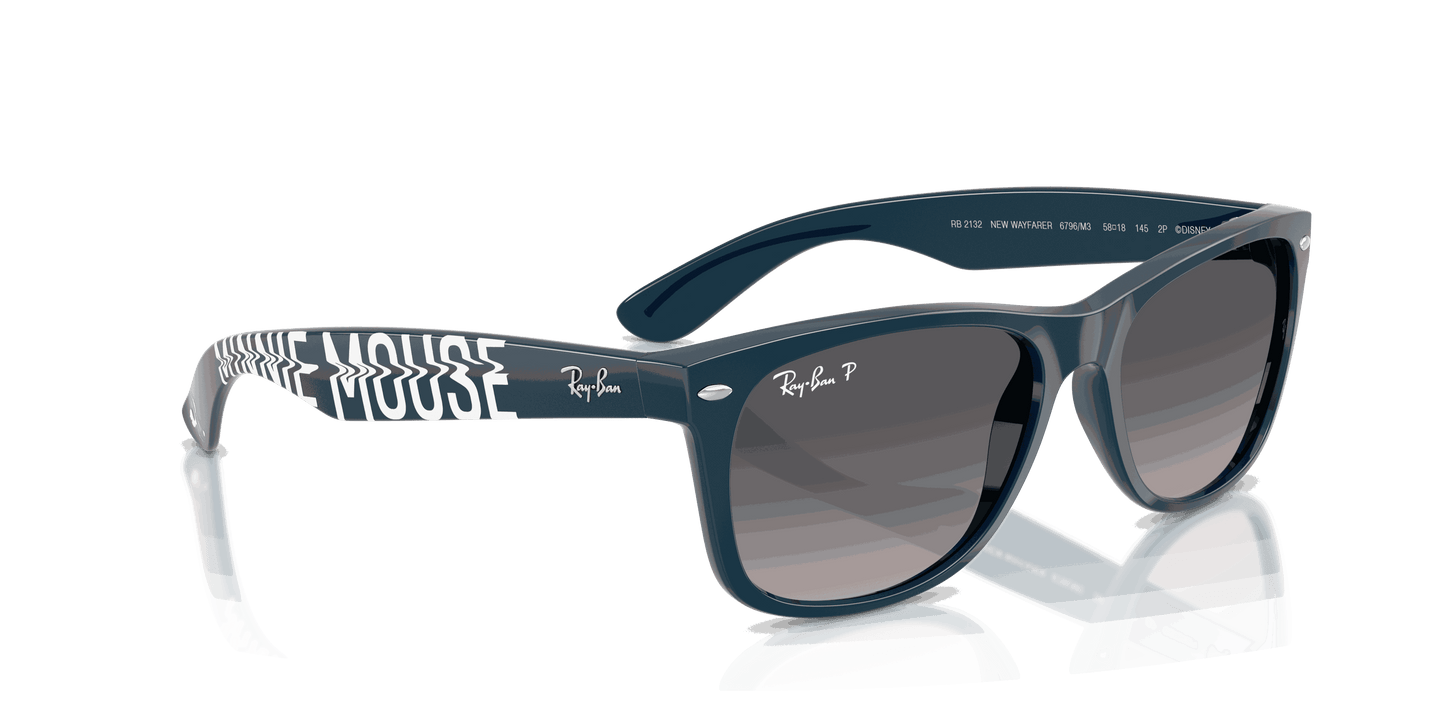 [Grey Gradient Polar Lenses, Polished Blue Navy Frame]