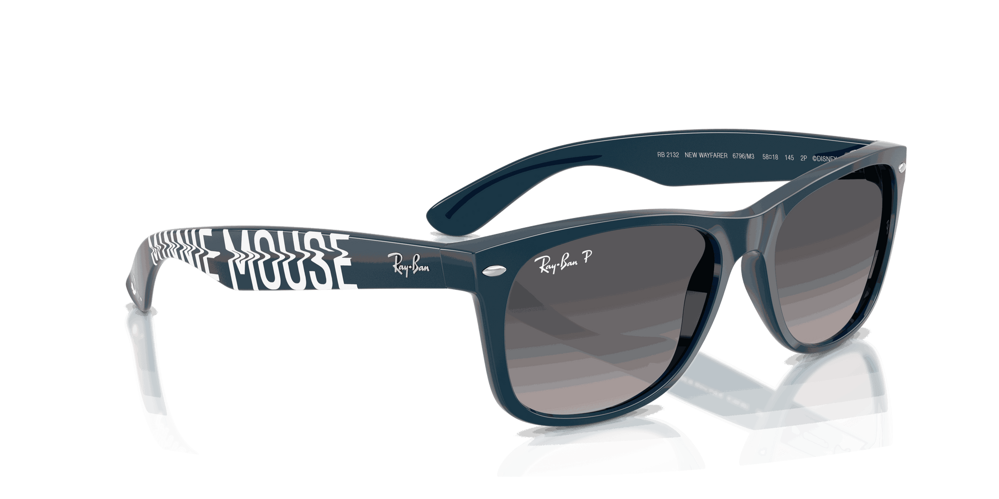 [Grey Gradient Polar Lenses, Polished Blue Navy Frame]
