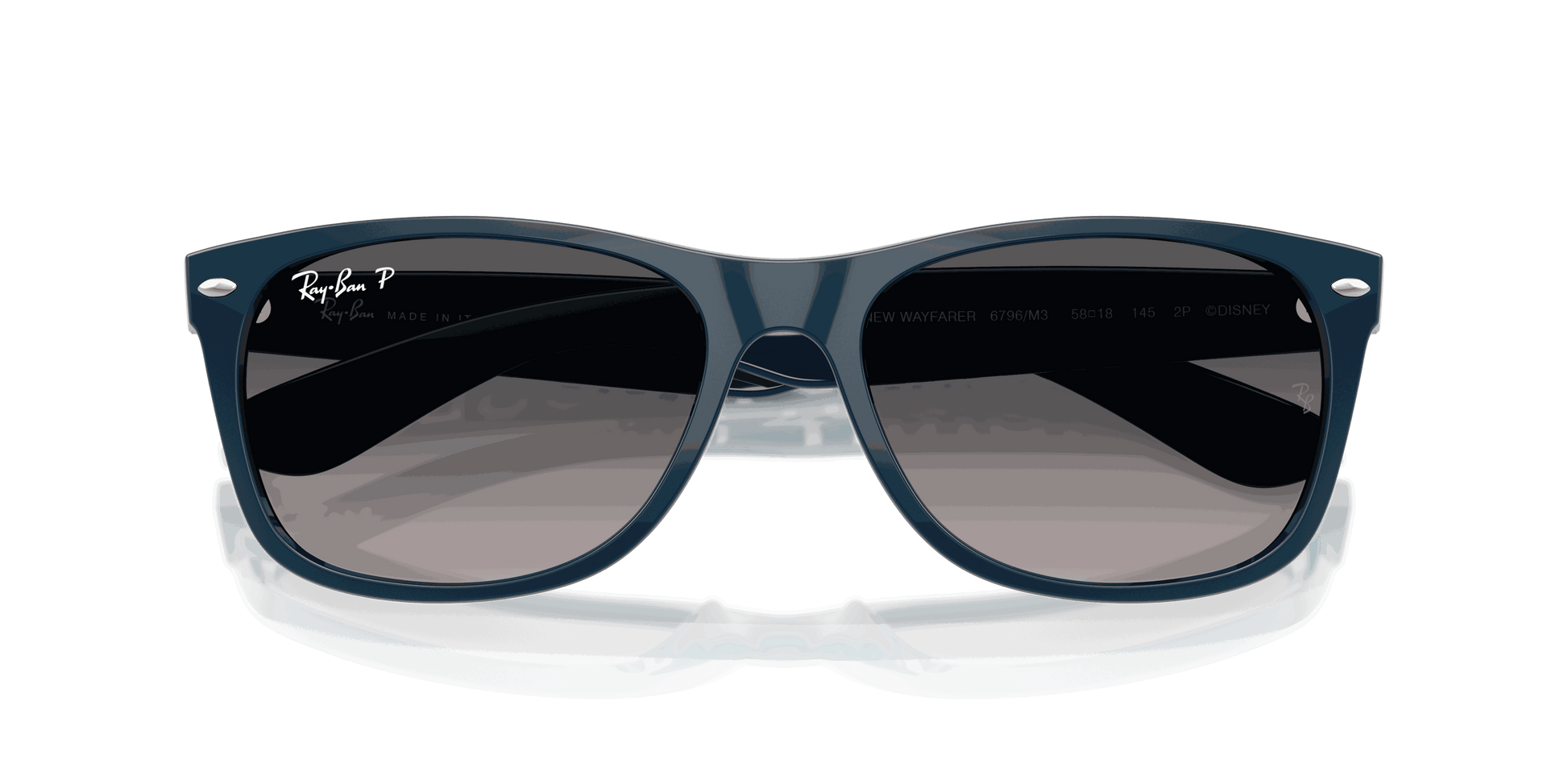 [Grey Gradient Polar Lenses, Polished Blue Navy Frame]