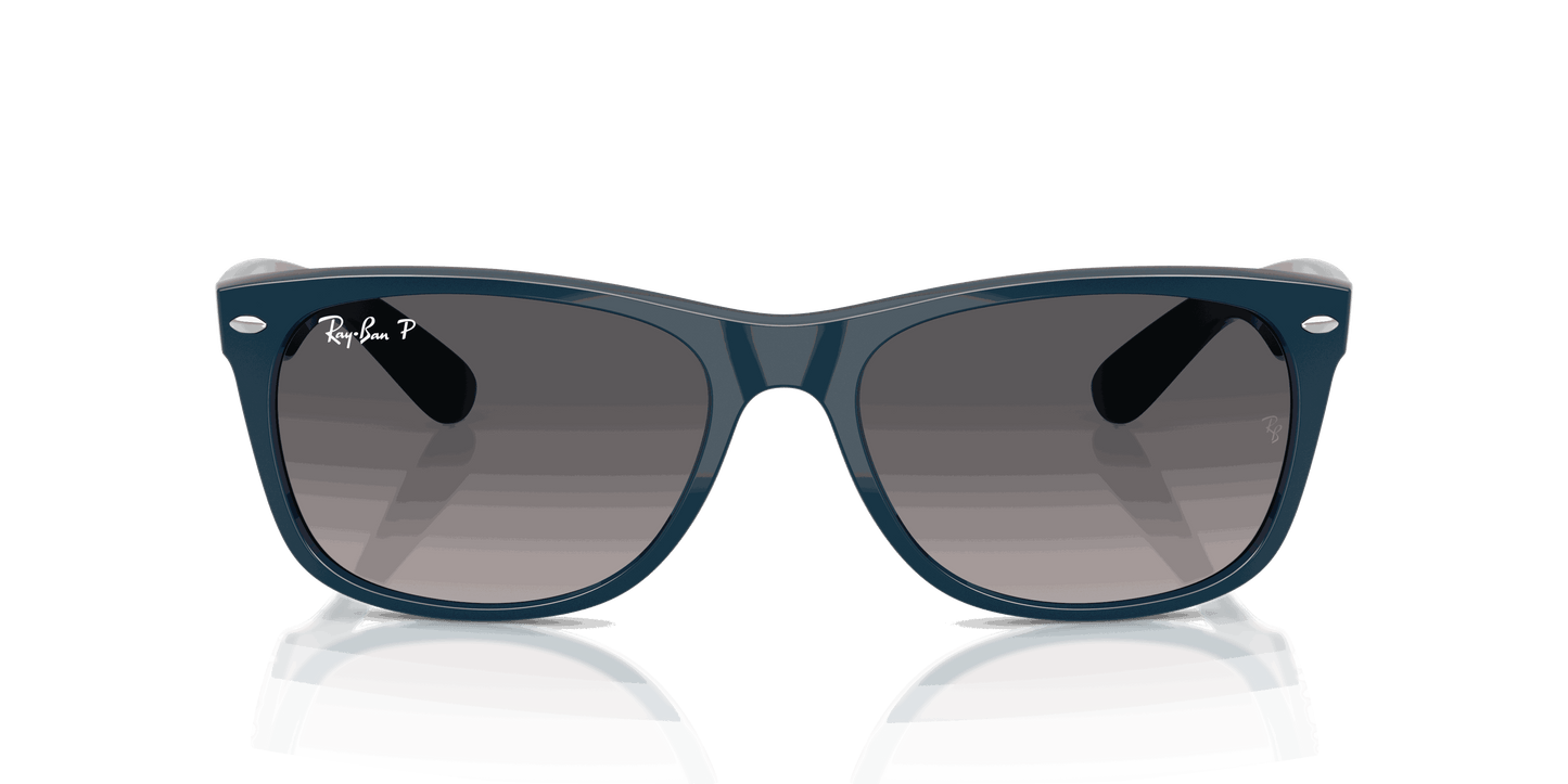 [Grey Gradient Polar Lenses, Polished Blue Navy Frame]