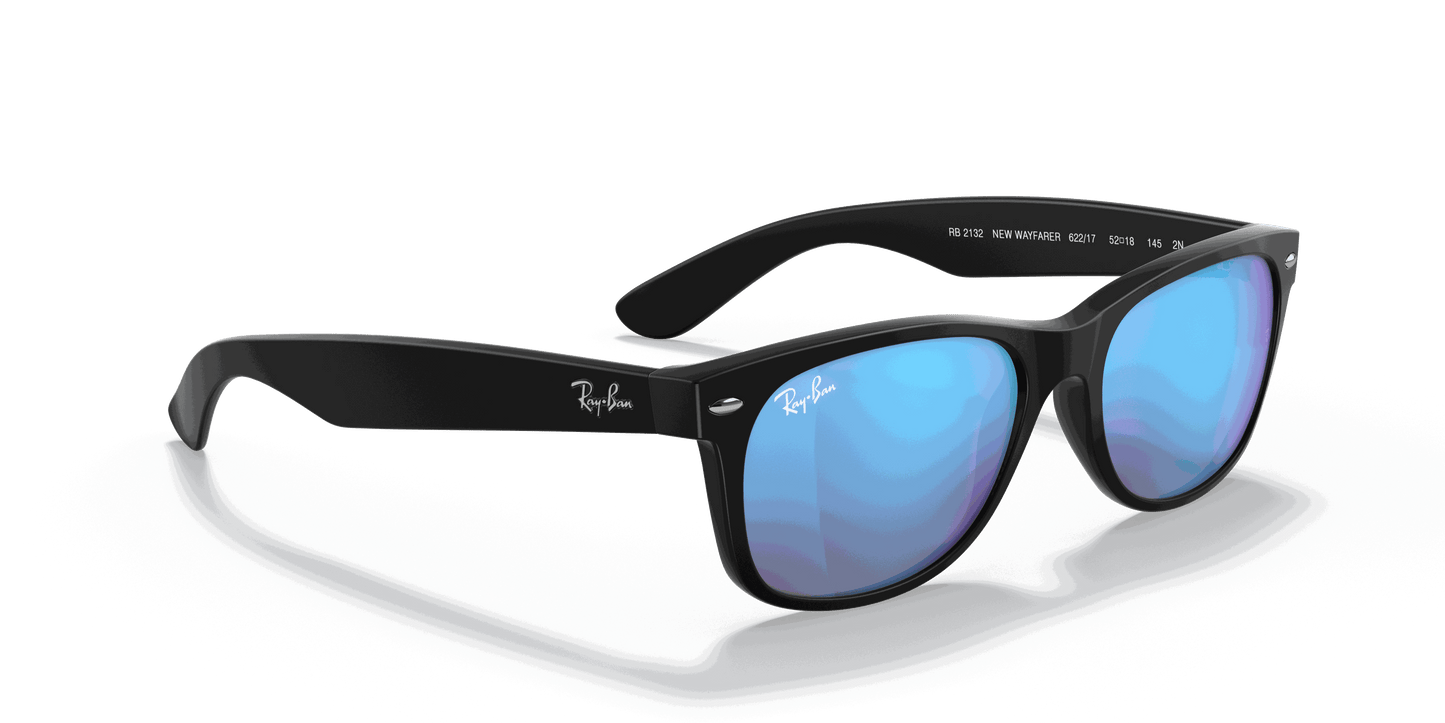 [Blue Flash Lenses, Matte Rubber Black Frame]