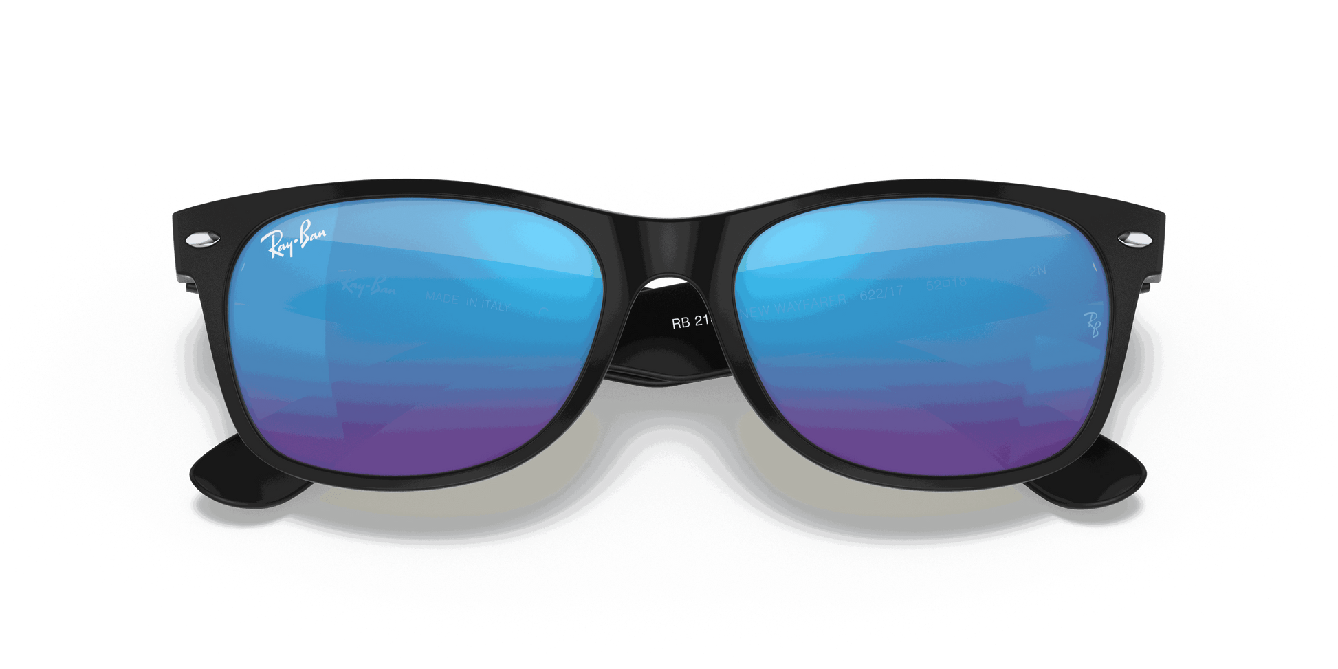 [Blue Flash Lenses, Matte Rubber Black Frame]