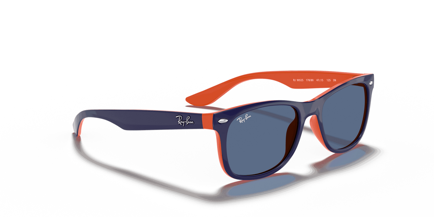 [Blue Lenses, Polished Blue On Orange Frame]