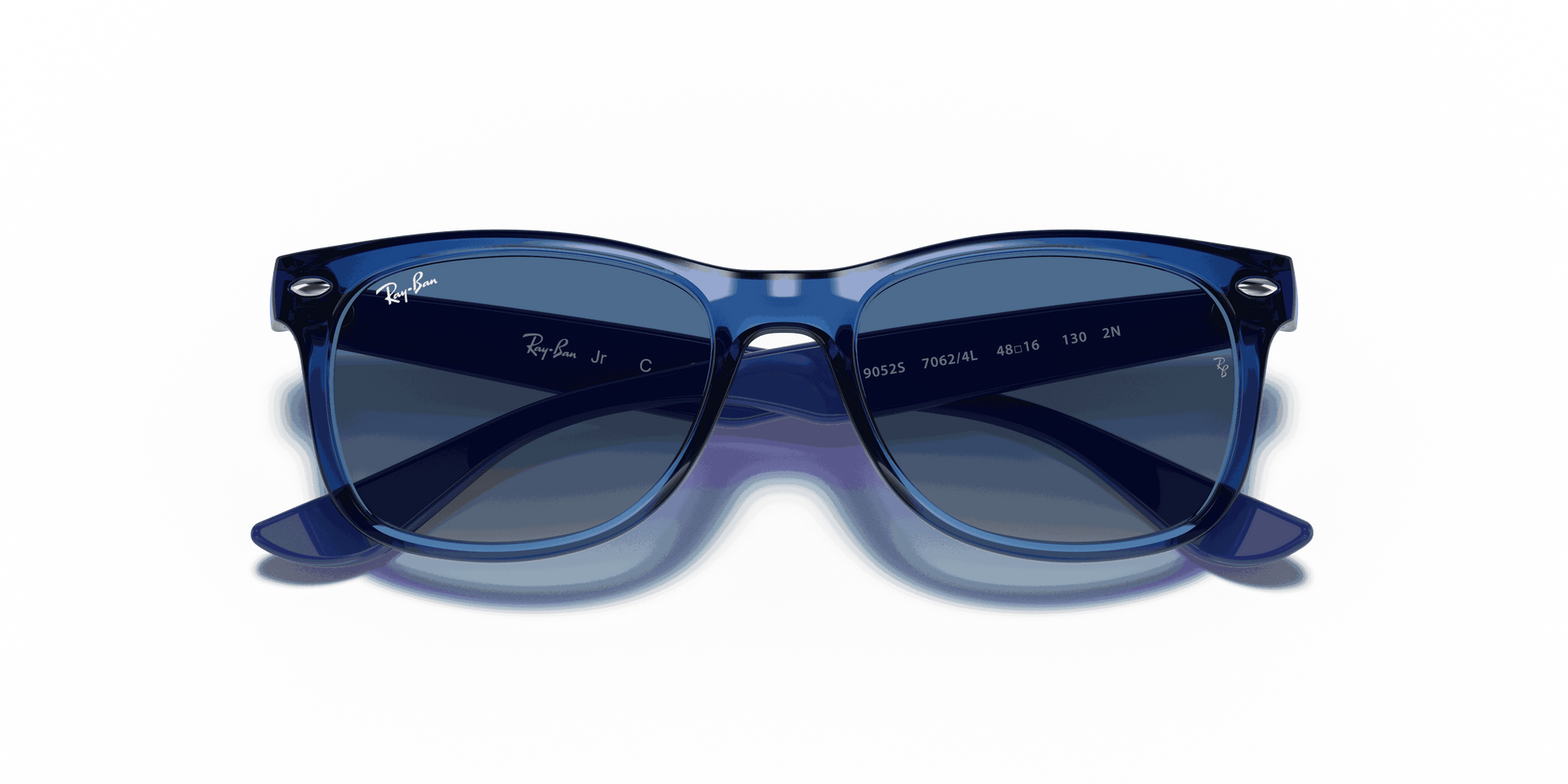 [Light Grey/Dark Grey Lenses, Polished Transparent Blue Frame]
