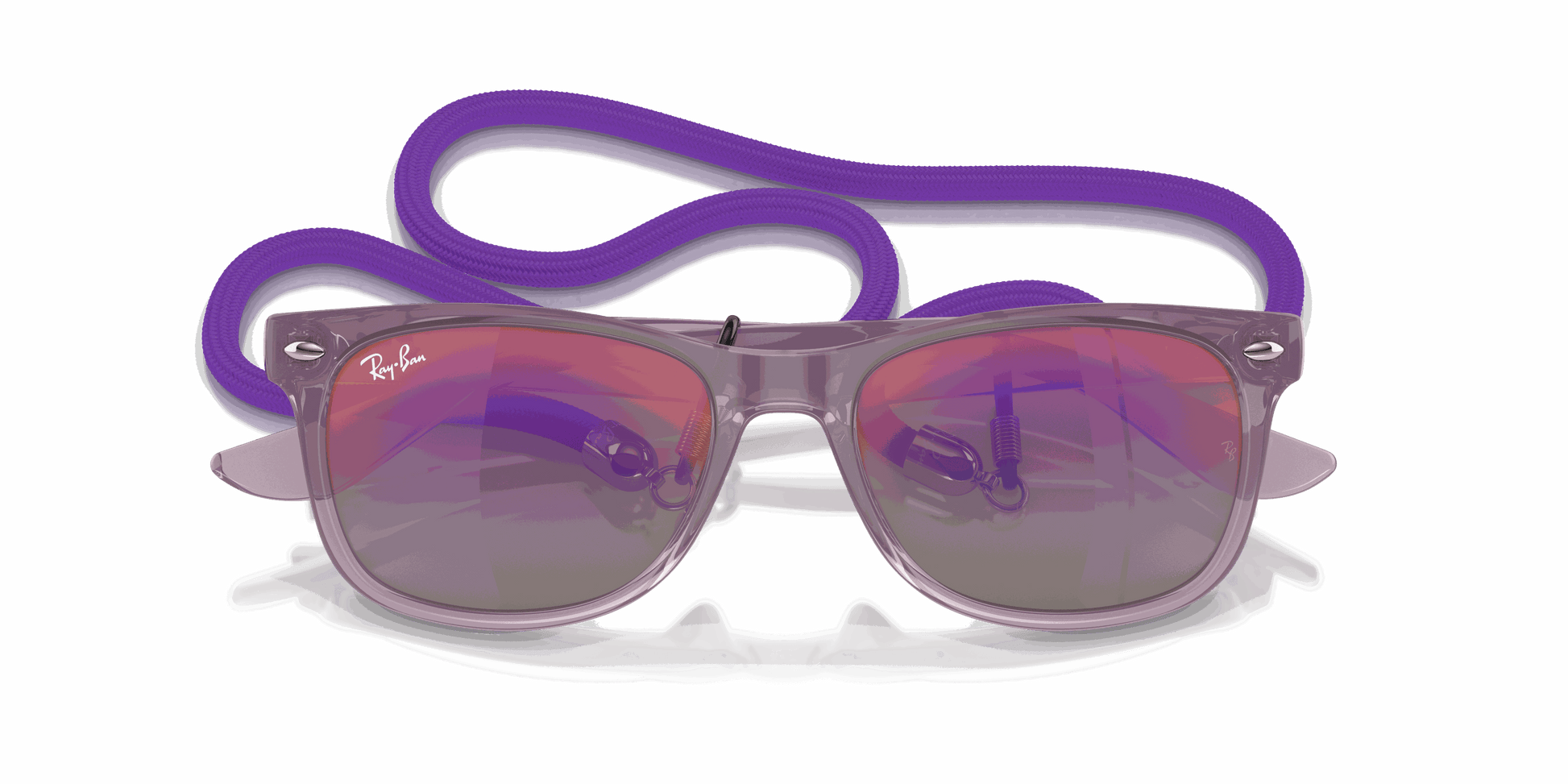 [Blue & Violet Lenses, Polished Opal Purple Frame]